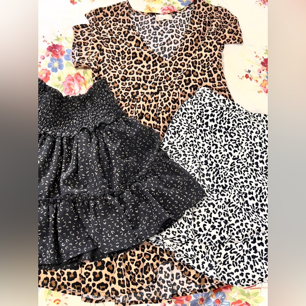 Altar'd State 3 Womens Sz. Small & XS 2 Skirts & Dress  Animal Print Lot #193